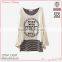 batwing sleeve contrast color digital print girls printed t shirts