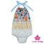 Toddler Fashion Clothing Plain White Floral Printed Decorative Tassels Infant Bodysuit Onepiece Baby Girl Romper