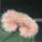 Myfur Peach Pink Detachable Fox Fur Lining Real Raccoon Fur Hood Parka