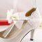 Fashionable Lace and Bow Tie For Shoe Heel Shoes Ornament With Metal Clip Shoe Charms