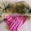 Janefur Luxy Fashionista celebrity style Raccoon fur cuff leather gloves fur accessories