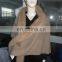 fashion design luxury ladies' cashmere shawl with fur