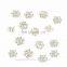 Fashion Style Alloy Colorful Rhinestone Button Clear Crystal for Accessories with High Quality Silver Plating