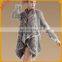 Wide lapel natural rabbit fur crochet coat for woman with genuine rabbit fur knit coat