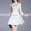 Simple Style Women White Cssual Short Evening Dresses (ED1731504)