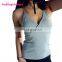 Latest Design Red Sleeveless Low Back Women Fitness Sport T Shirt