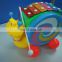 Funny safety plastic lovely cartoon snail pushing musical instruments cheap toys EN71,7P