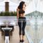 summer 2017 fashion yoga vest leggings pnats yoga clothes gym girls black sets for women