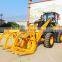 hot sale 7.6t sugarcane and wood loader with grabber, breaker