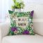 i@home Pastoral style digital printing office lumbar back support pillow cushion cover
