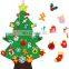Wholesale hanging decoration felt fabric christmas tree