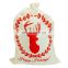 New Christmas Linen Gift Bag Santa Claus Drawstring Canvas Santa Sack Christmas Stockings & Gift Holders Accessories