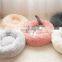 Wholesale Custom Luxury Warm Soft Dog Cat Cushion Sofa Plush Round Pet Bed