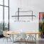 Chandelier modern minimalist living room dining room lamp creative geometric table strip light personality LED office lighting