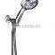 Round High pressure Chrome finish 6 spray settings handheld shower head