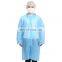 Wholesale Disposablewhite Non-woven Dustproof Clothing Blue Lab Coat Class I  Ppe Isolation Gowns PP PE Non Woven Waterproof