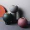 New Product Morandi Ball Rubber Paint Ceramic Table Flower Vase For Landscape Engineering