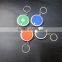 Mini Super Bright Light Round LED FlashLight With Keyring KeyChain