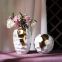 Creative Modern Simple Fashion White Gild Ceramic Flower Vase For Living Room Decor