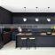 CBMmart Modern Luxury Black Lacquer Kitchen Cabinets with white kitchen bench tops