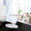 Home decor180-degree table rotation plastic square LED light cosmetic mirror