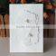 Elegant White Paper Flower Theme with Handbag Blank Wedding Invitation Cards