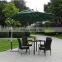 4 seater modern luxury high quality outdoor patio rattan set furniture restaurant dining table chair set