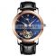 Ailang 2606 Men Automatic Mechanical Movement Leather Sports Wristwatch Alloy Case Moon Phase Calendar Tourbillon Watches