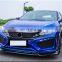 Modified parts  RS front bumper complete body kit for HONDA CIVIC 2016-18 upgrade WITHOUT GRILLE