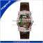 2016 Leather Strap Military Watch With Japan Mvmt