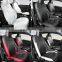 Universal Front Back Car Seat Covers Full Set White Red Leather Seat Cover For Tesla Model 3 Y 2021 2022