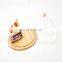 Natural Bamboo Rectangle Cheese Cutting Board & Acrylic Cover Set Cake Serving Storage Platter Tray
