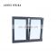 China window industrial aluminum alloy black frame tilt or turn window tempered glass sound insulation glass
