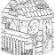 Easy Playhouse Gingerbread House Foldable Doodle Diy Painting Coloring Paper House for Kids Indoor Cardboard Playhouse