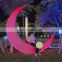 outdoor garden patio event party led furniture hanging moon swing chair for Kids entertainment
