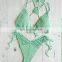 Hot Sale Sexy Crochet Bikini High Cut Thong Brazilian High Cut Leg Bathing Suit Vietnam Supplier Cheap Wholesale