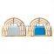 Rainbow Rattan Wall Mirror Innovative Art Decor Dressing Makeup Mirrors for Entryways Vietnam Manufacturer