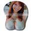 Breast Silicone Gel Wrist Rest Mouse Pad with Support, Custom Size and Pattern