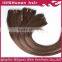 Brown color favorable price virgin indian hair clip in extensions