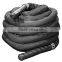 Battle Rope - Conditioning Rope Elastic Rope Exercise Fitness Training - 1.5" width Avail. in 30ft, 40ft, 50ft Length BLACK