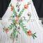White brush printed long umbrella dress