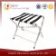 Household Essentials Luggage Rack, Chrome Frame with Black Straps