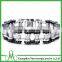 Street Punk Biker Bracelet Heavy-duty Bracelet 316L Stainless Steel Men's Bycicle Chain Bracelet Silver Clasp