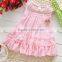 wholesale pink 100% cotton kids dress,little girls long dress,baby girls one piece dresses,girls smocked dress