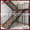 luxury steel stair handrail acacia wood treads wooden stairs design