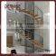 center single stringer stair with wooden steps / used metal stairs