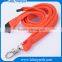 High quality double layers lanyard with cool keychain