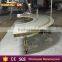 dubai banquet stainless steel half moon mdf top wedding dining table                        
                                                Quality Choice
