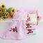 100% cotton yarn flower personal design luxury embroidered face towels