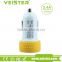 3.4A yellow and promotional tire shape dual port usb car charger